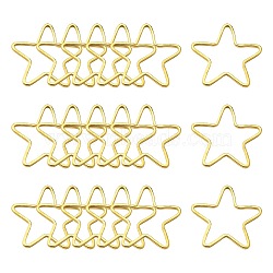 Brass Linking Rings, Star, Golden, 20.5x21.5x1mm(X-KK-S327-05G)
