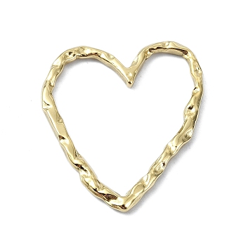 Ion Plating(IP) 304 Stainless Steel Linking Rings, Heart, Real 18K Gold Plated, 29.5x24.5x2mm
