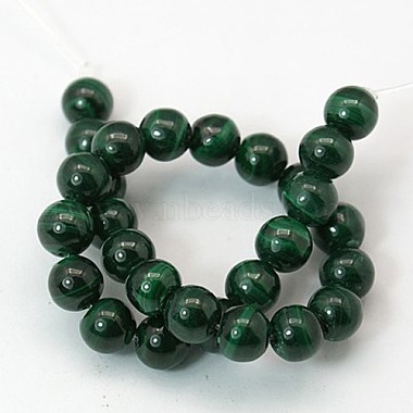 Natural Malachite Gemstone Beads Strands(G-I001-11mm-01)-2