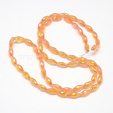 Electroplate Crystal Glass Rice Beads Strands(EGLA-F042-A14)-3