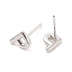 Brass Hollow Out Initial Letter Stud Earrings for Women(EJEW-A044-01P-P)-2