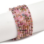 Natural Multicolor Tourmaline Beads Strands, Disc, Heishi Beads, 1.5~2x1~1.5mm, Hole: 0.5mm, about 334pcs/strand, 15.55''(39.5cm)(G-K399-A02-01)