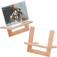 Assembled Bamboo Tea Brick Display Easel Stands, Cup and Saucer Holder, Tea Cake Rack, BurlyWood, Fnished Product: 10.5x10.2x12cm(ODIS-WH0025-26)