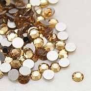 Glass Flat Back Rhinestone, Grade A, Back Plated, Faceted, Half Round, Light Colorado Topaz, 3~3.2mm, about 1440pcs/bag(RGLA-C002-SS12-246)