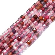 Natural Spinel Beads Strands, Faceted, Cube, 2x2x2mm, Hole: 0.6mm, about 182pcs/strand, 15.16''~15.55''(38.5~39.5cm)(G-P457-B01-16)