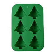 Christmas Trees DIY Food Grade Silicone Mold, Cake Molds (Random Color is not Necessarily The Color of the Picture), Random Color, 257x175x29mm, Inner Diameter: 73x68mm(DIY-K075-34)