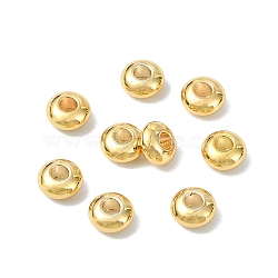 SHEGRACE Brass Beads, Rondelle, Long-Lasting Plated, Cadmium Free & Nickel Free & Lead Free, Real 18K Gold Plated, 4x2mm, Hole: 1.5mm(XGR0052G-22G)