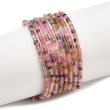 Natural Multicolor Tourmaline Beads Strands, Disc, Heishi Beads, 1.5~2x1~1.5mm, Hole: 0.5mm, about 334pcs/strand, 15.55''(39.5cm)