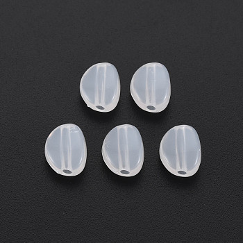 Transparent Acrylic Beads, Oval, WhiteSmoke, 9.5x7.5x5mm, Hole: 1.6mm, about 2200pcs/500g
