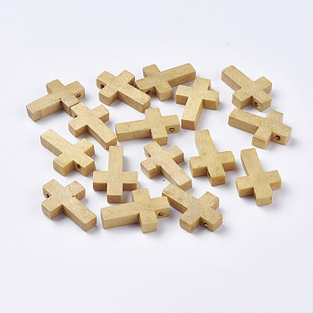 Wood Pendants, Cross Pendants, Camel, 22x14x4mm, Hole: 2mm