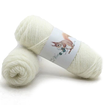 75g Polyester Yarns, Squirrel Mohair Yarns, Crocheting Yarn for Winter Sweater Hat Scarf, Beige, 3mm