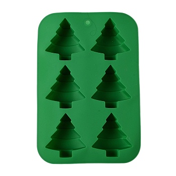 Christmas Trees DIY Food Grade Silicone Mold, Cake Molds (Random Color is not Necessarily The Color of the Picture), Random Color, 257x175x29mm, Inner Diameter: 73x68mm
