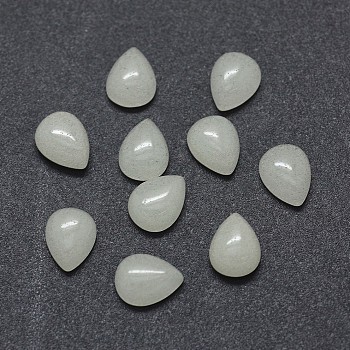 Synthetic Noctilucent Stone/Luminous Stone Cabochons, teardrop, 8x6x3mm