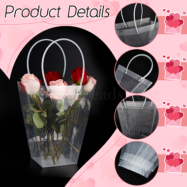 Valentine's Day Trapezoid PP Plastic Gift Bags(ABAG-WH0040-10A)-4