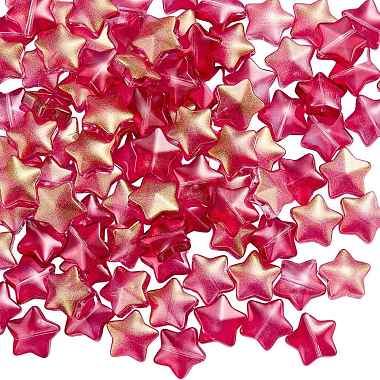 100Pcs Gradient Color Handmade Lampwork Beads(DIY-SZ0010-51D)-1