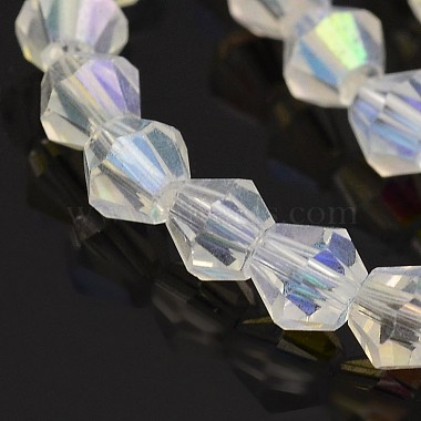 Faceted Bicone Electroplate Glass Beads Strands(X-EGLA-P016-3mm-AB02)-3