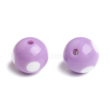 Round Acrylic Craft Beads(YPL453)-3