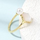 Adjustable Brass White Shell Cuff Rings(SH-CBA3B38-01G)-2