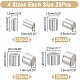100Pccs 4 Styles 925 Sterling Silver Tube Beads(STER-AR0001-06)-2