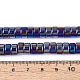 ab色のメッキ透明ガラスビーズストランド(GLAA-T026-4x8mm-T05)-4