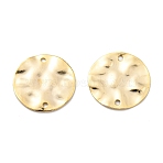 Brass Links Connectors, Long-Lasting Plated, Flat Round, Twist, Real 24K Gold Plated, 18x1mm, Hole: 1.4mm(KK-L205-08G-F)