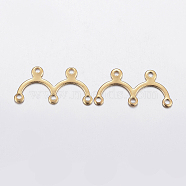 Ion Plating(IP) 304 Stainless Steel Chandelier Components, Golden, 8.5x17x0.5mm, Hole: 1mm(X-STAS-F136-06G)