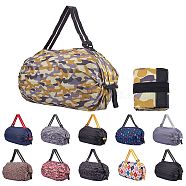 Polyester Portable Shopping Bag, Collapsible Shopping Bag, High-capacity, Wheat, 81~81.5x7.8~80x0.7~0.8cm(ABAG-SZC0008-02F)