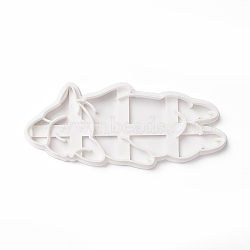 PP Plastic Cookie Cutters, Corgi Shapes, White, 135x55x10.5mm(DIY-I093-02)