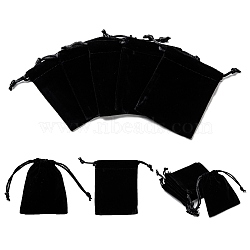 Velvet Cellphone Bags, Rectangle, Black, 9x7cm(TP009-2)