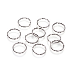 304 Stainless Steel Open Jump Rings, Stainless Steel Color, 15.5x1.5mm, Inner Diameter: 13mm, about 160pcs/bag(STAS-P212-21P-01)