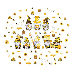 PVC Wall Stickers, Wall Decoration, Bees Pattern, 290x1180mm, 2pcs/set(DIY-WH0228-788)