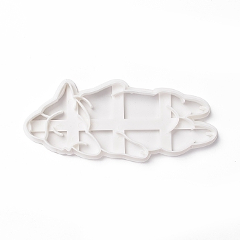 PP Plastic Cookie Cutters, Corgi Shapes, White, 135x55x10.5mm