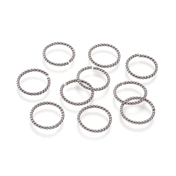 304 Stainless Steel Open Jump Rings, Stainless Steel Color, 15.5x1.5mm, Inner Diameter: 13mm, about 160pcs/bag