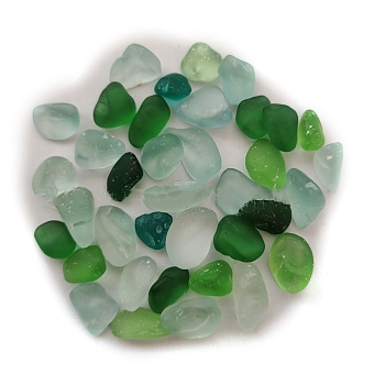 Ocean Series Glass Display Decoration, Nuggest, Green, 60~90mm