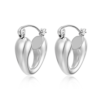 Minimalist Stainless Steel Hoop Earrings for Women's Daily Fashion Wear