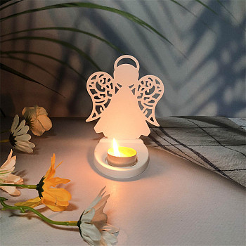 DIY Silicone Candle Molds, For Candle Making, Angel, White, 131~140x90~111x4~16mm, 2pcs/set