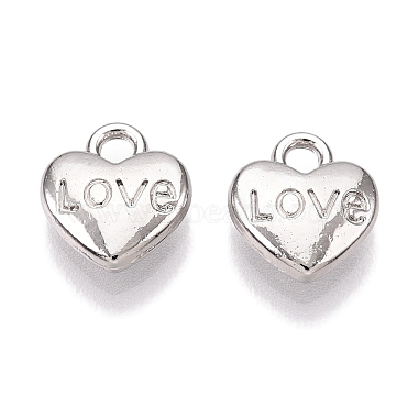 Platinum Heart Alloy Pendants