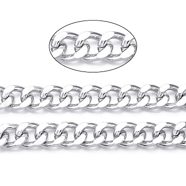 Aluminum Diamond Cut Faceted Curb Chains(CHA-N003-20S)-2