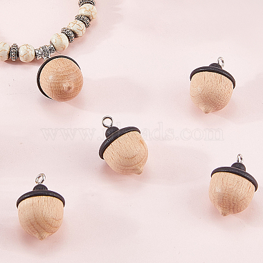 8Pcs Wood Pendants(WOOD-SC0002-15)-7