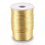 Polyester Cords, Satin Rattail Cord, Goldenrod, 2mm, about 98.42 yards(90m)/roll(NWIR-R019-115)