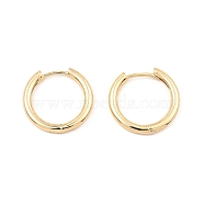 Brass Huggie Hoop Earrings, Light Gold, 19x19.5x2.5mm(EJEW-I289-22B-G)