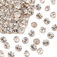 Preciosa&reg MAXIMA Crystal Round Stones, Czech Crystal, Dura Foiling, Round(431 11 615 Chaton), 00030 235 Honey, SS12/PP24(3~3.2mm)(Y-PRC-RBSS12-00030-235)