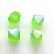 Preciosa&reg Crystal Beads, Czech Crystal, Bicone(451 69 302 Rondelle), 50540 20019 Limecicle AB Matt, 6mm(X-PRC-BA6-50540-20019)