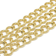 Unwelded Aluminum Curb Chains, Gold, 17x14x2.3x3.8mm(CHA-S001-086)