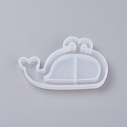 Shaker Mold, DIY Quicksand Jewelry Silhouette Silicone Molds, Resin Casting Molds, For UV Resin, Epoxy Resin Jewelry Making, Whale Shape, White, 40x66x8mm, Inner Size: 35x64mm(X-DIY-G007-20)