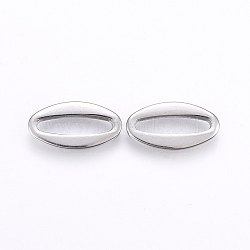 Tarnish Resistant 304 Stainless Steel Linking Rings, Oval, Stainless Steel Color, 14.5x8x1.2mm, Hole: 3x12mm(STAS-I094-35P)