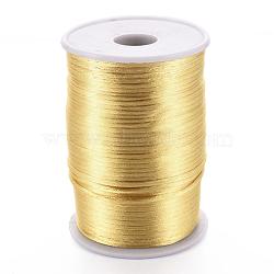 Polyester Cords, Goldenrod, 2mm(NWIR-R019-115)
