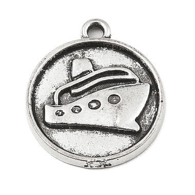 Antique Silver Ship Alloy Pendants