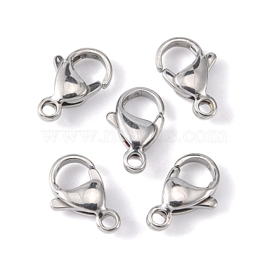 Tarnish Resistant 304 Stainless Steel Lobster Claw Clasps(STAS-M262-01-13mm)-2