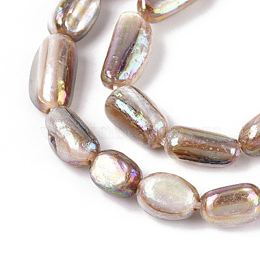Electroplated Natural Freshwater Shell Beads Strands(X-SHEL-T020-33)-3